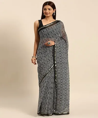 New In Chiffon Saree with Blouse piece