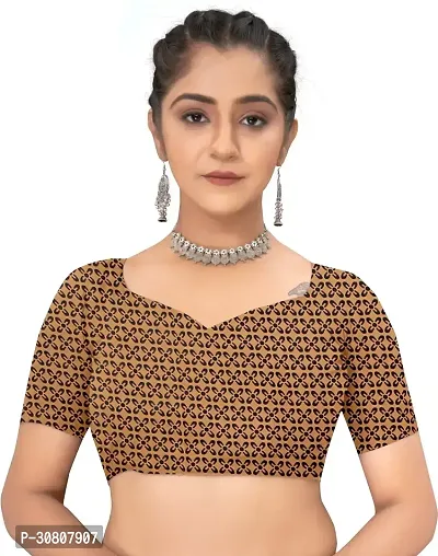 Stylish Brown Georgette Saree With Blouse Piece For Women-thumb5