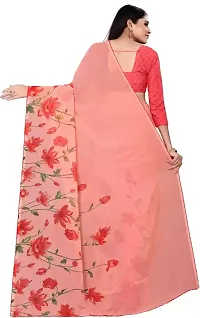 Beautiful Georgette Printed Women Saree with Blouse Piece-thumb1