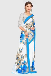 Beautiful Georgette Printed Women Saree with Blouse Piece-thumb2