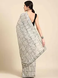 Stylish Grey Art Silk Saree With Blouse Piece For Women-thumb1