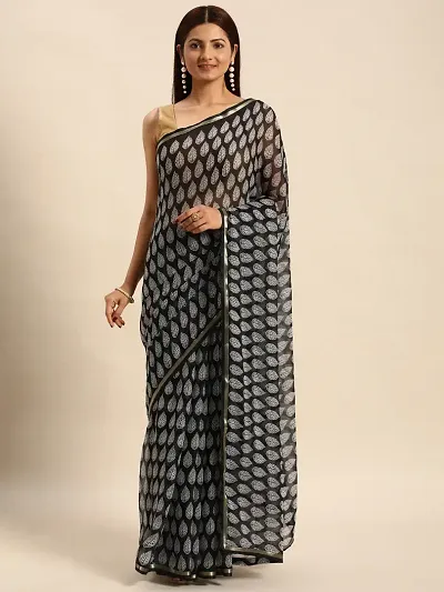 Must Have Chiffon Saree with Blouse piece 