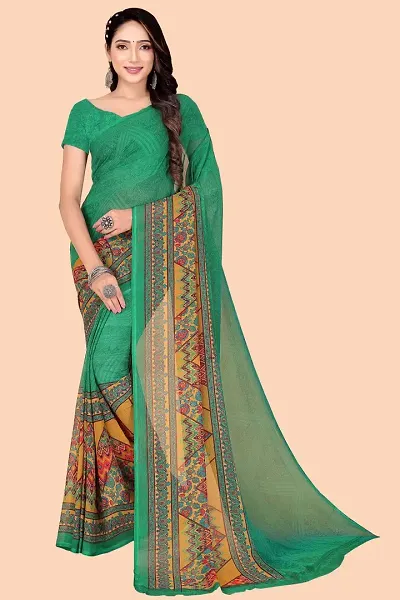 Elegant Chiffon Saree with Blouse piece 