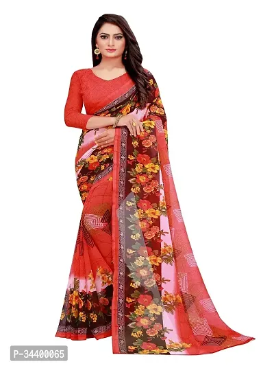 Stylish Multicoloured Georgette Saree With Blouse Piece For Women Pack Of 2-thumb4