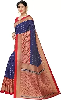 Beautiful Art Silk Printed Women Saree with Blouse Piece-thumb2