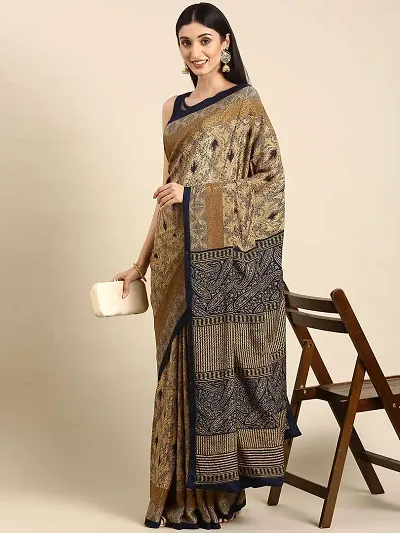 Stylish Chiffon Saree with Blouse piece For Women