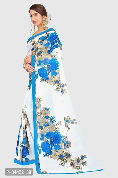 Beautiful Georgette Printed Women Saree with Blouse Piece-thumb2