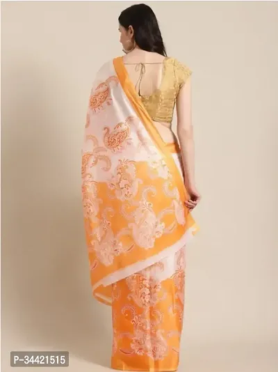 Beautiful Art Silk Printed Women Saree with Blouse Piece-thumb3