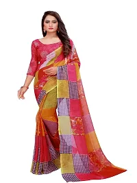 Stylish Georgette Printed Saree with Blouse piece For Women Pack Of 2-thumb1