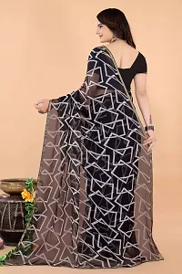 Stylish Black Georgette Saree With Blouse Piece For Women-thumb4