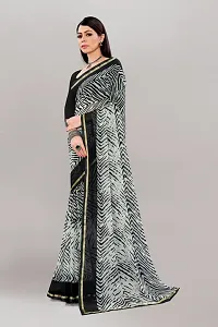 Stylish Grey Georgette Saree With Blouse Piece For Women-thumb2