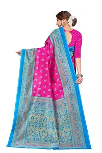 Beautiful Art Silk Printed Women Saree with Blouse Piece-thumb4