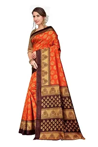 Beautiful Art Silk Printed Women Saree with Blouse Piece-thumb1