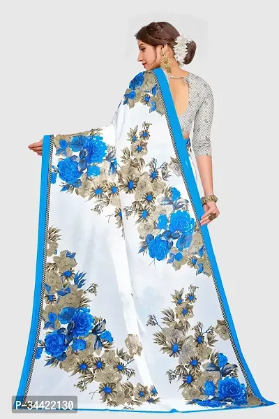 Beautiful Georgette Printed Women Saree with Blouse Piece-thumb4