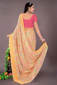 Stylish Multicoloured Georgette Saree Without Blouse Piece For Women-thumb1