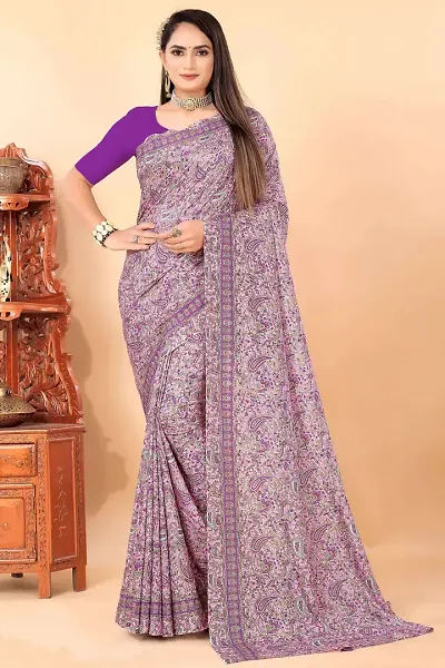 Must Have Art Silk Saree without Blouse piece 