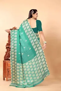 Stylish Sea Green Art Silk Saree Without Blouse Piece For Women-thumb2