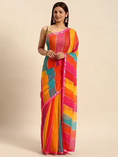 Stylish Chiffon Saree with Blouse piece For Women