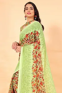 Stylish Multicoloured Georgette Saree Without Blouse Piece For Women-thumb1