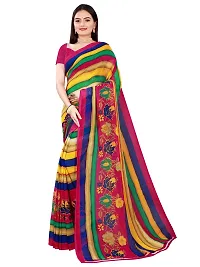 Beautiful Georgette Printed Women Saree with Blouse Piece- Pack Of 2-thumb1