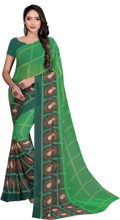 Stylish Georgette Saree with Blouse piece For Women