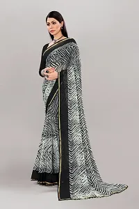 Stylish Grey Georgette Saree With Blouse Piece For Women-thumb2