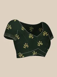 Stylish Green Georgette Saree With Blouse Piece For Women-thumb2