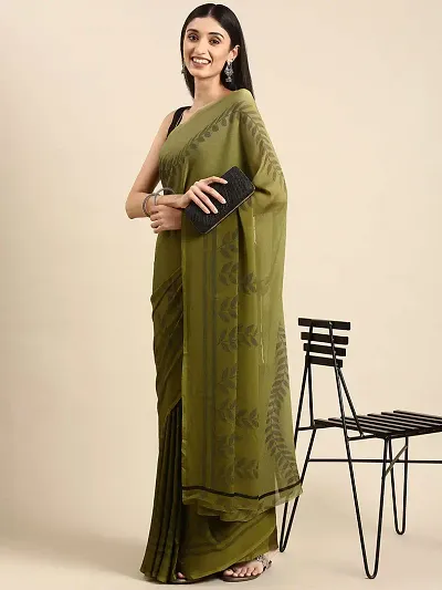 Trending Georgette Saree with Blouse piece 