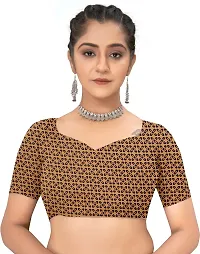 Stylish Brown Georgette Saree With Blouse Piece For Women-thumb4