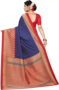 Beautiful Art Silk Printed Women Saree with Blouse Piece-thumb3