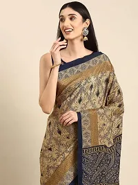 Stylish Brown Chiffon Saree With Blouse Piece For Women-thumb2