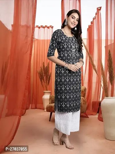 Stylish Women Crepe Straight Kurta-thumb3