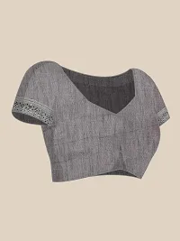 Stylish Grey Georgette Saree With Blouse Piece For Women-thumb4