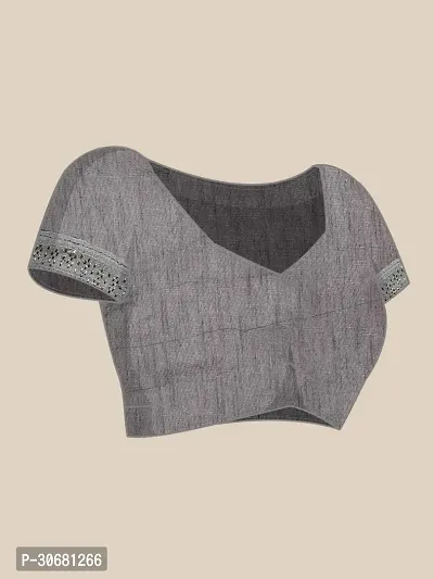 Stylish Grey Georgette Saree With Blouse Piece For Women-thumb5