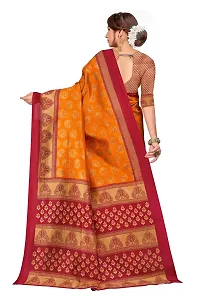 Beautiful Art Silk Printed Women Saree with Blouse Piece-thumb3