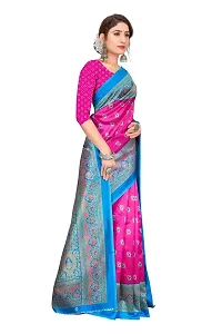 Beautiful Art Silk Printed Women Saree with Blouse Piece-thumb2