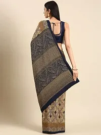 Stylish Brown Chiffon Saree With Blouse Piece For Women-thumb1