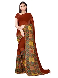 Stylish Georgette Printed Saree with Blouse piece For Women Pack Of 2-thumb3