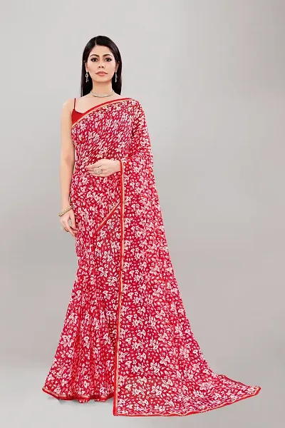 Hot Selling Georgette Saree with Blouse piece 