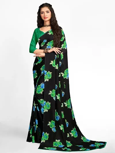 Organza Net and Color Heavy Embroidery saree with blouse