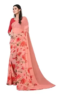 Beautiful Georgette Printed Women Saree with Blouse Piece-thumb3