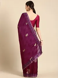 Stylish Purple Chiffon Saree With Blouse Piece For Women-thumb1