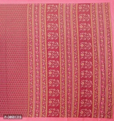 Stylish Pink Georgette Saree With Blouse Piece For Women-thumb3