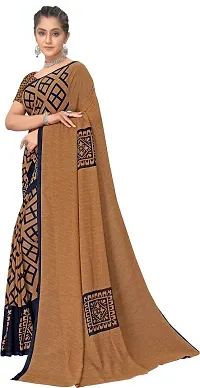 Stylish Brown Georgette Saree With Blouse Piece For Women-thumb3