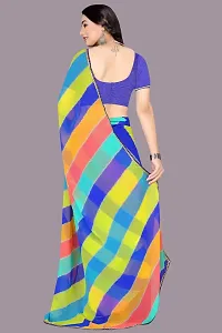 Stylish Multicoloured Chiffon Saree With Blouse Piece For Women-thumb1