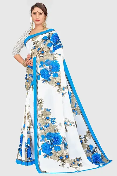 Stylish Georgette Saree with Blouse piece For Women