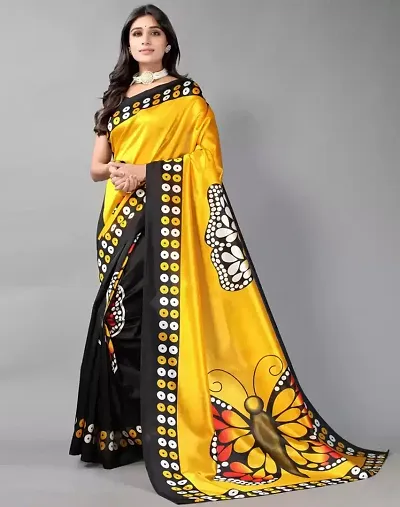 Designer Art Silk Saree with Blouse piece For Women