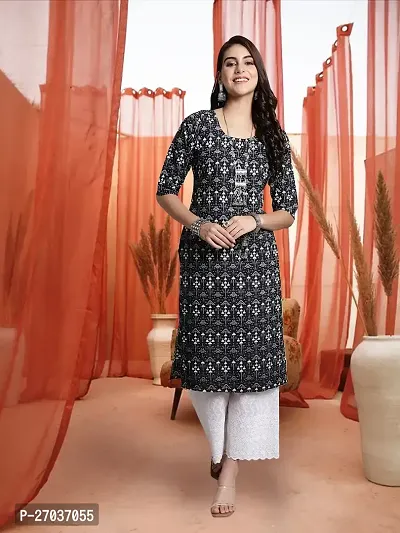 Stylish Women Crepe Straight Kurta-thumb0