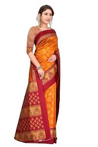 Beautiful Art Silk Printed Women Saree with Blouse Piece-thumb2