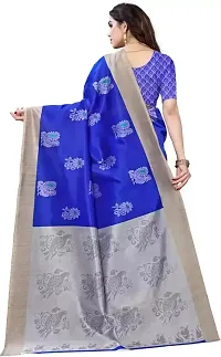 Beautiful Art Silk Printed Women Saree with Blouse Piece-thumb3